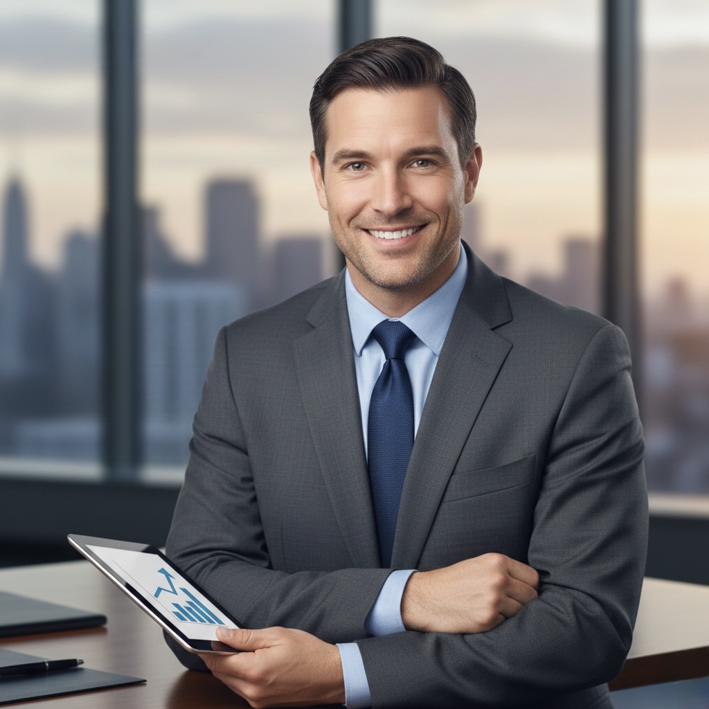 Apex credit group apex credit repair an with credit score rise ipad in hand with city background